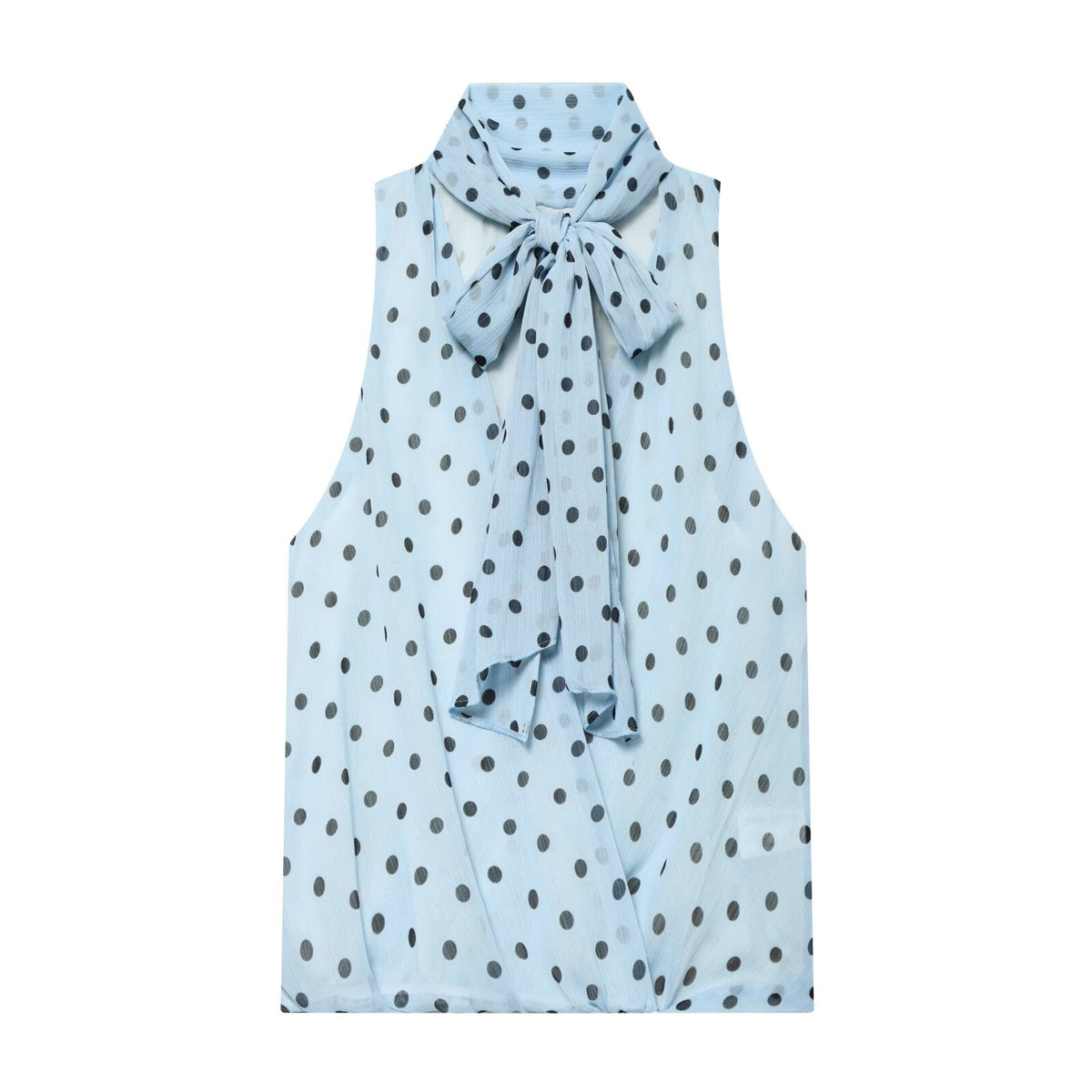 suit Women's 2 pieces polka dot lace up MIDI skirt+polka dot bow top