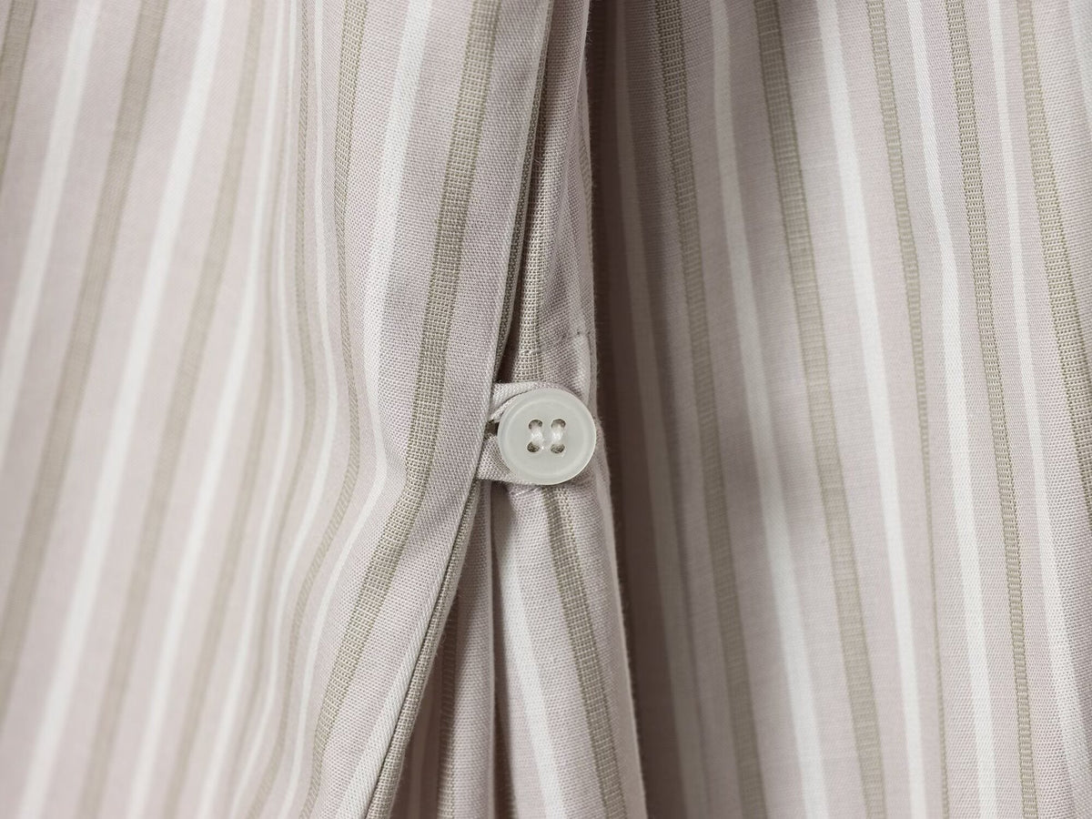 Women's Casual Lapel Striped Poplin Shirt
