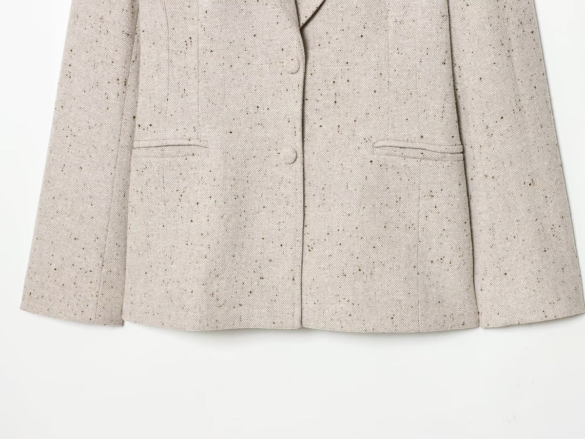 Women's new slim lapel printed Blazer Coat