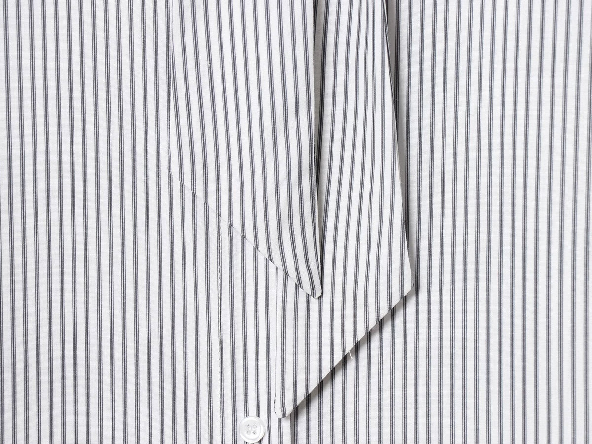 Women's New Scarf Decorative Striped Poplin Shirt
