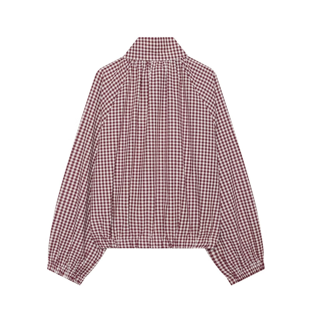 Women's with drawstring casual plaid Coat