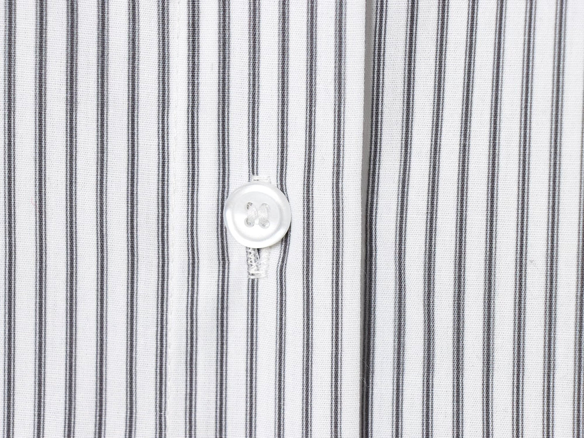 Women's New Scarf Decorative Striped Poplin Shirt