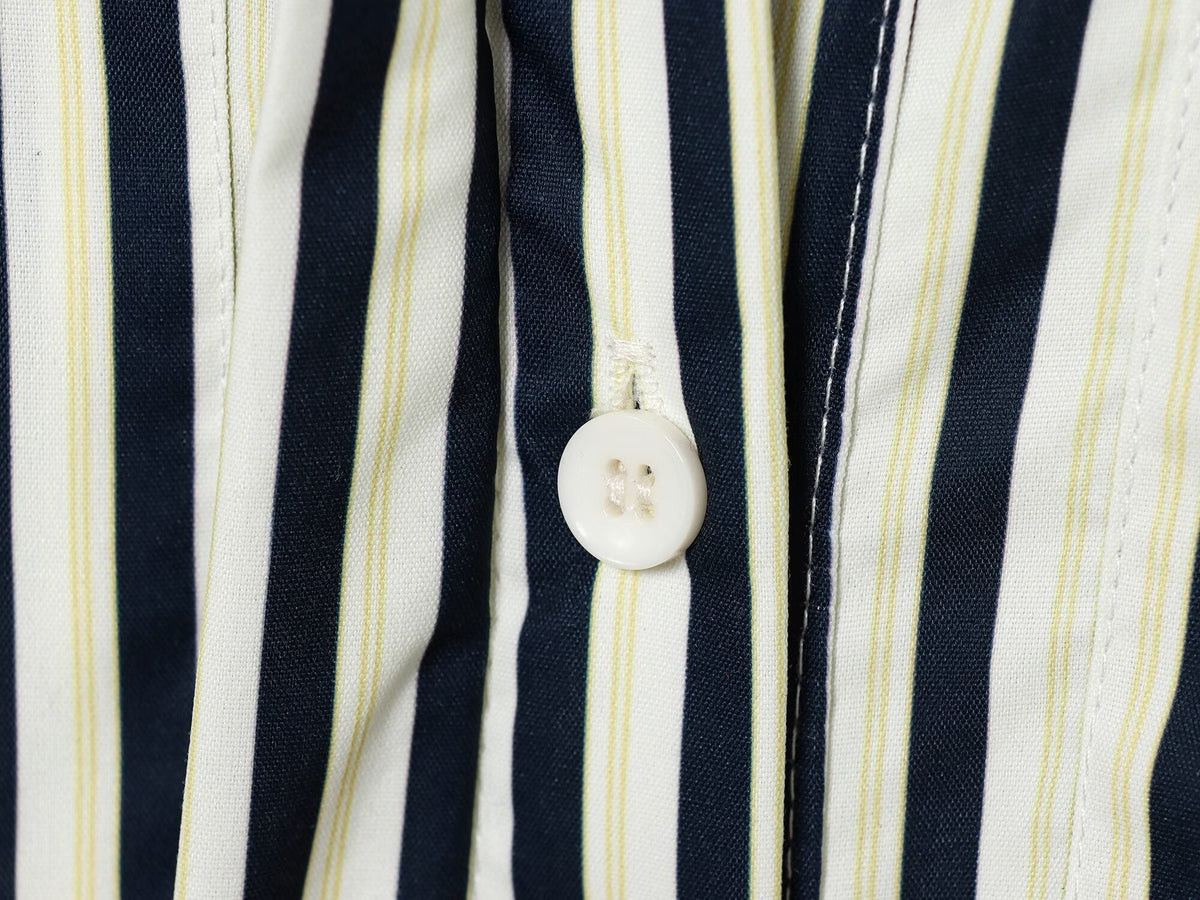 Women's with Belt shirt style poplin striped dress