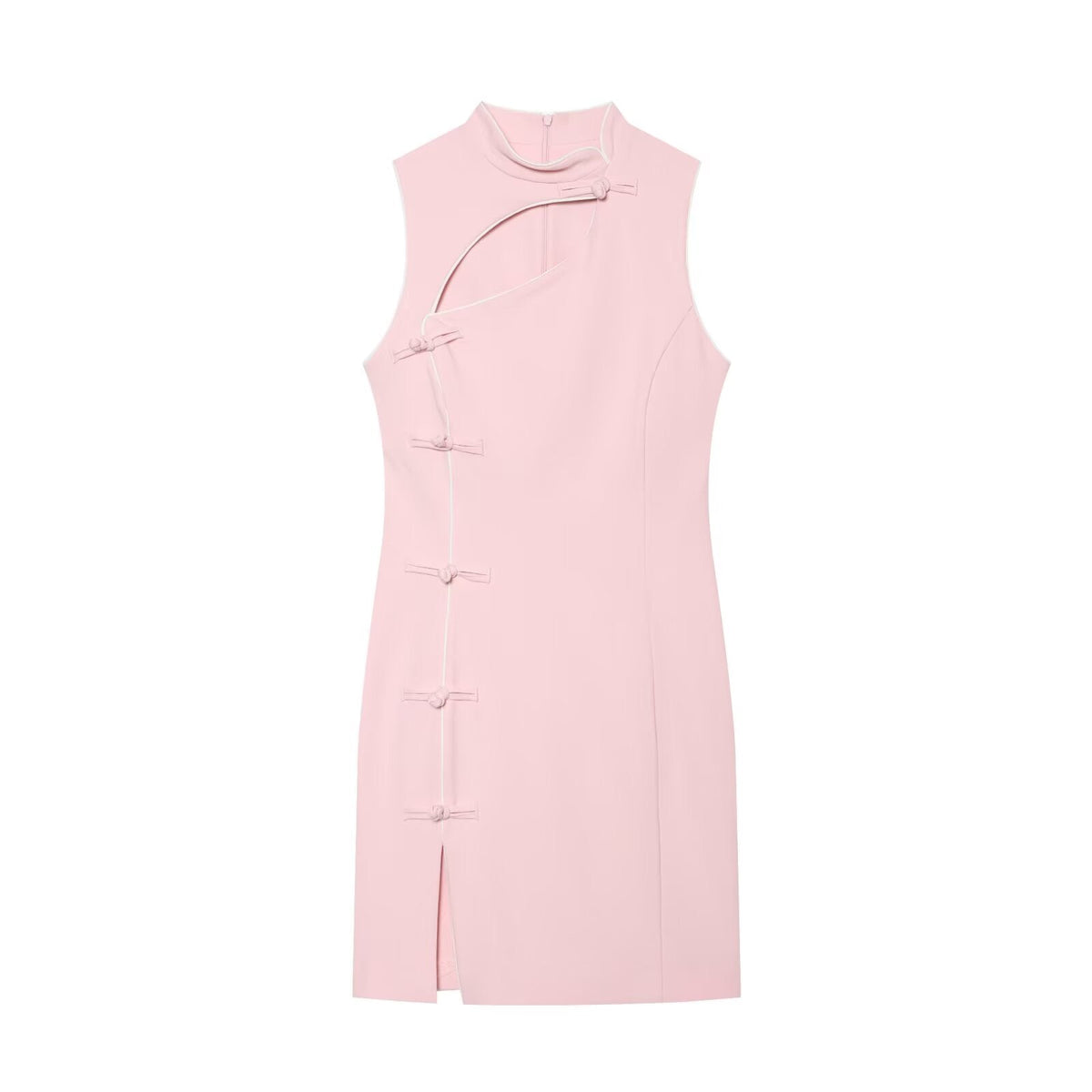 Women's rope knot buckle decoration mini dress